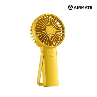 艾美特/Airmate  手持风扇 台立迷你便携可爱usb可充电小风扇迷你电风扇办公室 2000mAh电池 黄色 CM-RD25-2