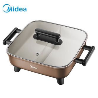美的/Midea  电火锅6L鸳鸯锅 1800W电煮锅 煎烤涮肉多功能锅一体锅 MC-DY3030Easy102