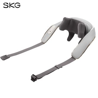 SKG  颈椎按摩器按摩披肩 肩颈斜方肌腰部背部小腿部脖子颈部按摩仪-代舒享款灰色