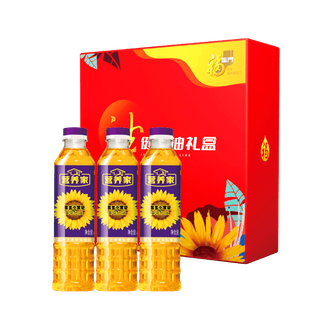 福临门  黄金小黑葵 葵花仁油 礼盒400ml*3瓶