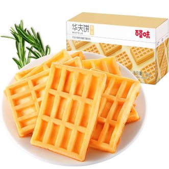 百草味 华夫饼1kg*2箱 营养早餐蛋糕 零食糕点 下午茶休闲饱腹小吃