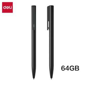 得力/Deli  MP604笔形录音笔64G 写录一体 双向记录