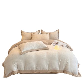 PLOVER  超级牛奶绒床品四件套-奶白 ZMN-NNR016