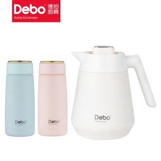 德铂（Debo）  萨琳娜 热水壶保温杯套装家用大容量热水瓶316不锈钢内胆暖水壶保温水壶套装-DEP-771