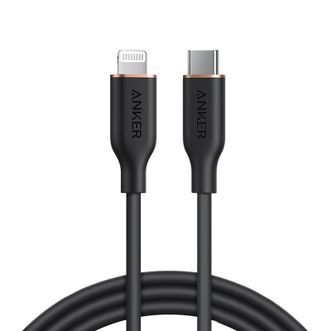 安克  苹果充电线  手机快充数据线  type-c转lightning  0.9m  黑色