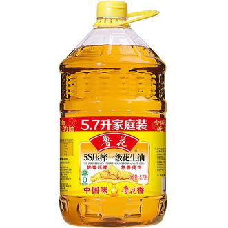 鲁花  5S压榨一级花生油 物理压榨特香纯正家庭实惠装 5.7L