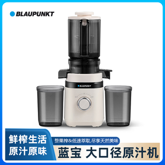 BLAUPUNKT  榨汁机家用果汁机 0金属滤网全自动大口径螺旋慢榨配备双杯渣汁分离