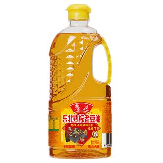 鲁花  东北熟榨老豆油系列熟豆油  900mL*1瓶  非转基因食用油