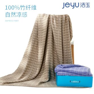 洁玉/jeyu  爱丽舍夏日竹凉纱布毛巾被【颜色随机】