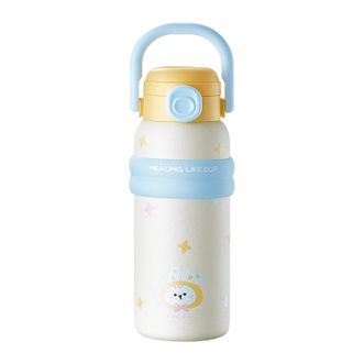 物生物（RELEA）  咕噜吸管保温杯316L不锈钢水杯大容量吸管杯子500ML