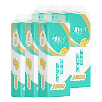 心相印  心柔系列有芯卷筒纸4层180g*10卷*6提共60卷