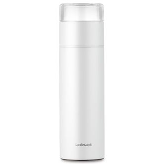 乐扣乐扣（LOCK&amp;LOCK）  茶水分离保温杯  LHC4233  400ML 灰白双色