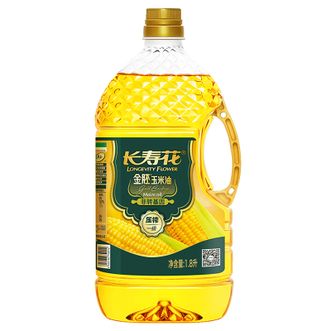 长寿花金胚玉米油1.8L*1瓶非转基因物理压榨烘焙食用植物胚芽油