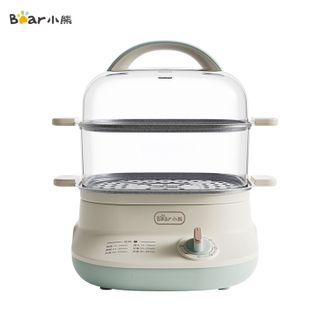 小熊/Bear  电蒸锅蒸蛋器两层多功能家用电锅蒸菜蒸包子锅电热锅煮蛋器中秋蒸螃蟹蒸笼不锈钢蒸盘