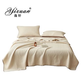 逸轩/yixuan  全棉棉麻休闲毯 沙发床尾办公室多用毯 摩卡