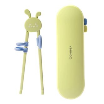 英氏（YEEHOO）  兔子练习筷苗绿 适合1-6岁儿童练习
