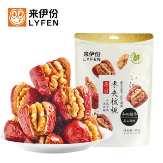 来伊份LYFEN  【袋装】每日枣夹核桃108g*3袋 免洗新疆和田无核大枣核桃