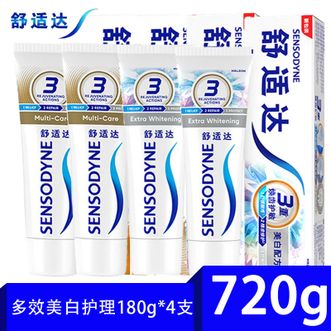 舒适达  牙膏多效修护180g*2+美白配方180g*2 囤货1年