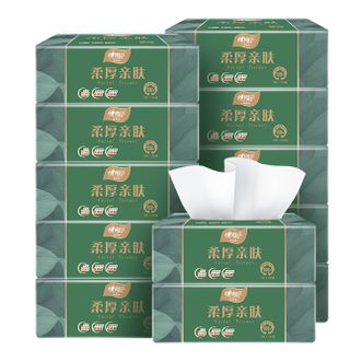 心相印  100抽*12包/6包多规格实惠纸巾柔厚亲肤