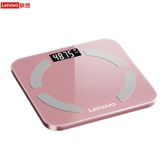 联想（LENOVO）电子秤玫瑰金充电款体重秤智能蓝牙体脂秤家用人体测脂肪称重减肥精准小型