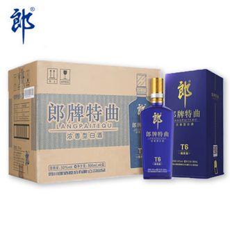 郎酒 郎牌特曲T6精英版 50度浓香型白酒 500ml*6瓶整箱装