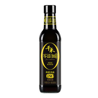 千禾 零添加御藏本酿180天 特级生抽 酿造酱油 500mL