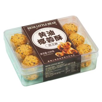 Rene Little Bear  黑芝麻黄油椰蓉酥230g