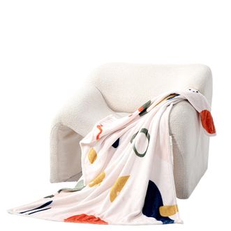 水星家纺  家用毛毯毯子DH DH萌趣涂鸦法兰绒毯 180cm×200cm