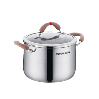 苏泊尔/Supor 不锈钢汤锅 创新小红圈握点提示 22cm 苏泊尔/Supor 不锈钢汤锅 创新小红圈握点提示 22cm