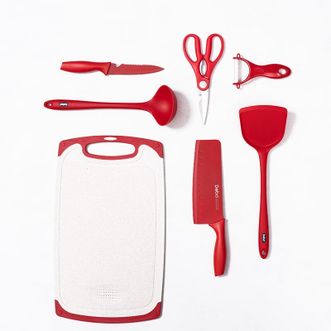 Debo  德铂伽利特水果刀削皮刀菜刀剪刀粘板勺子铲子厨房用具七件套
