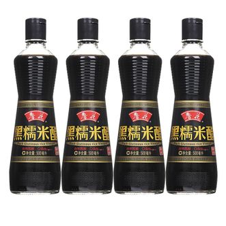 鲁花 米醋 黑糯米醋 自然陈酿 500ml*4瓶