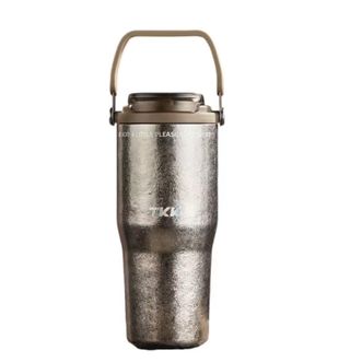 TKK  纯钛保温杯大容量水杯冰霸杯车载泡茶杯700ml 悦界钛双饮口拎拎杯 钛金属 TKK-4002