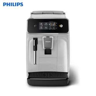 飞利浦/Philips  咖啡机 全自动意式美式研磨一体机 家用办公室咖啡豆现磨细腻研磨手动奶泡机 摩灰色
