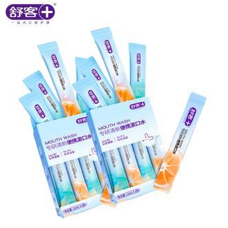 舒客  专研清新便携漱口水组合装（活力西柚+元气薄荷）12ml×40条便携随身条装 长效清口气12h 0酒精温和不辣口