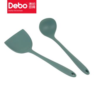 Debo  德铂海格威硅胶汤勺锅铲二件套 绿色