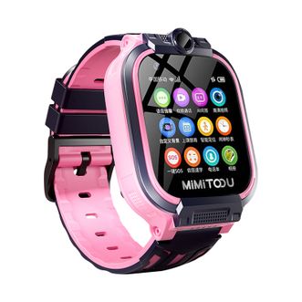 咪咪兔/MIMITOOU  儿童电话手表 4g智能定位全网通 高清大屏视频通话闹钟秒表 P9-B粉色