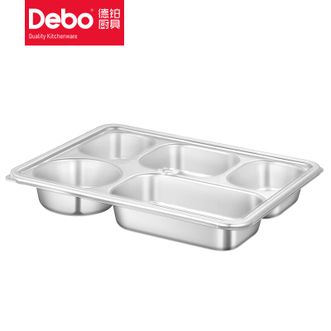 Debo  德铂304不锈钢饭盒 五格1层1300ml