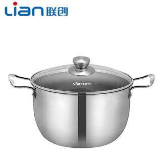 联创/Lian  雅斯3.8L汤锅 22cm家用不锈钢大容量汤锅炖煮锅多功能锅DFCP105M