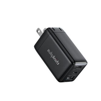 ThinkPlus  联想 GaN 65W三口充电器 Type-C快充头  黑色
