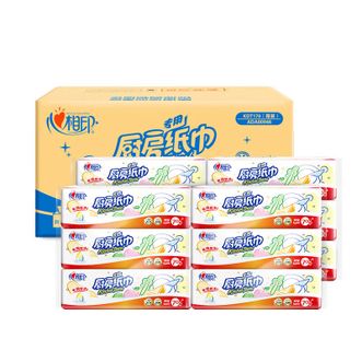 心相印  厨房用纸  2层70抽12包  吸油锁水卫生纸塑装无印花厨房纸巾