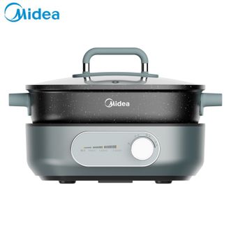 美的/Midea  电火锅家用6L专用锅分体式多功能锅电热锅蒸煮一体电锅电炒锅蒸锅鸳鸯电火锅