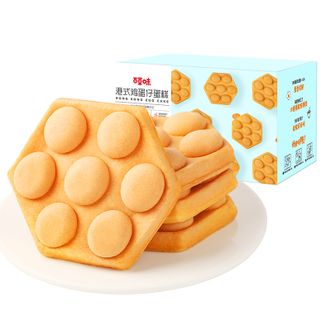 百草味 港式鸡蛋仔400g*1盒 早餐蛋糕 下午茶糕点 休闲小零食 新老包装随机发