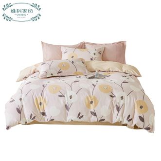 维科家纺VEKEN  全棉印花四件套 馨香花季 纯棉舒适被套床单床上用品 四季通用