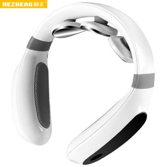 和正  脉冲颈椎按摩仪 恒温热敷颈部按摩器 震动理疗肌肉放松健康护理肩颈护颈仪HZ-INECK-2（经典款）白色