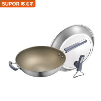 苏泊尔（SUPOR）  炒锅有钛无涂层家用炒菜锅明火燃气灶电磁炉通用34CM CC34JG3