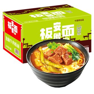 今麦郎  安徽板面非油炸泡椒牛肉板面137g*12桶