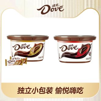 德芙（Dove）  巧克力牛奶碗234g+黑巧碗234g 碗装多口味