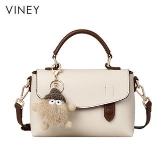 viney  包包女包斜挎包轻奢百搭牛皮单肩包时尚ck风女士通勤手提包 V90897