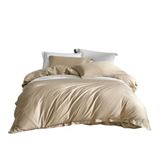 罗莱/Luolai  床单款鎏金全棉贡缎四件套简约（两款可选详情页尺寸为准）