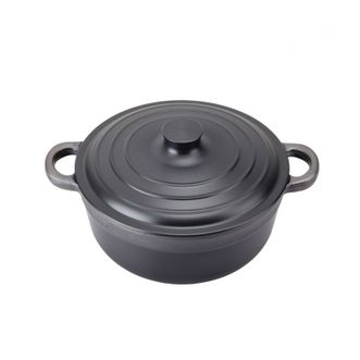 欧美达（OMUDA）  铸造炖汤锅煲仔砂锅无涂层汤锅节能铸造锅 24cm OB7824-B煲仔锅